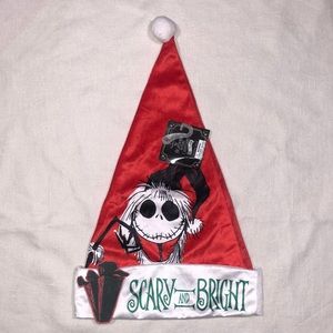 Jack Skellington Nightmare Before Christmas Disney Santa Hat